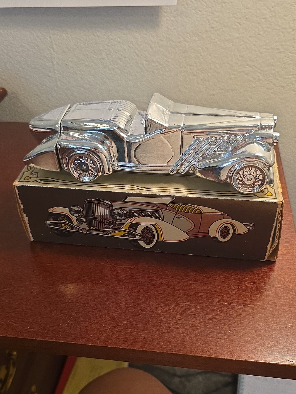 Avon Silver Chrome Vintage Car Figurine